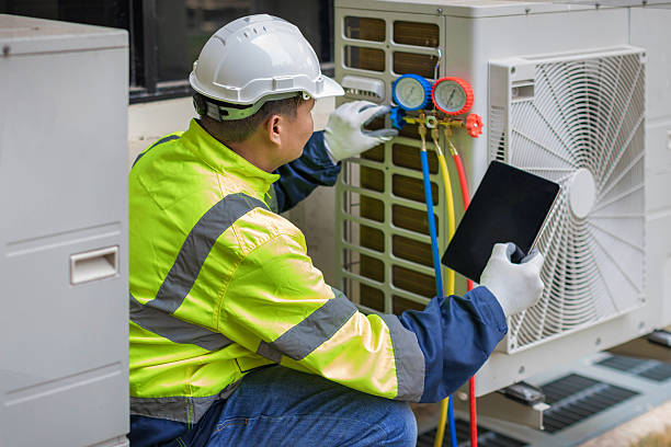 Professional Hvac technician working in Saint James, NY